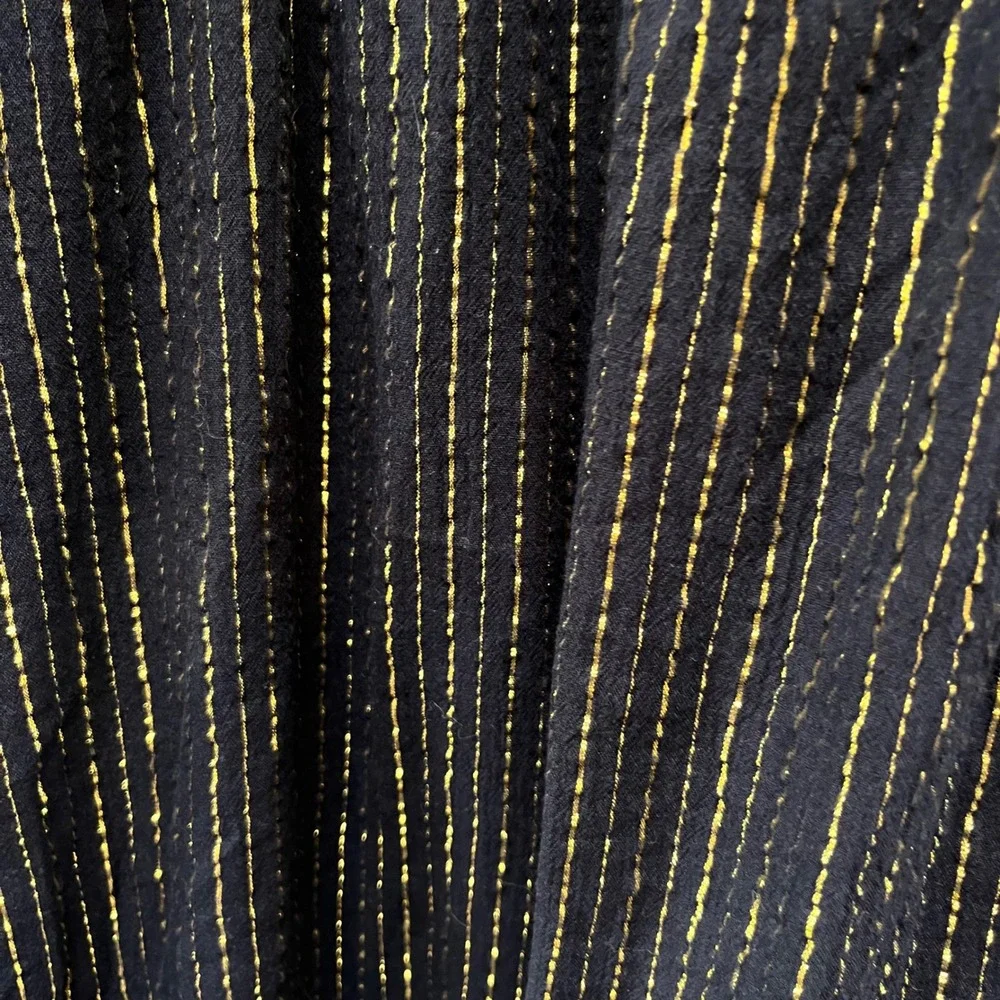 Boden Navy Gold‎ Metallic Pinstripe Tiered Maxi Skirt US 8 NWT Holiday Party
